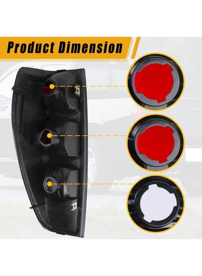 Boine Tail Light Compatible With Chevrolet Chevy Colorado GMC Canyon 2004-2012 Driver and Passenger Side Rear Light Black Smoked Housing Brake Lamps Replaces GM2801164 - Image 3