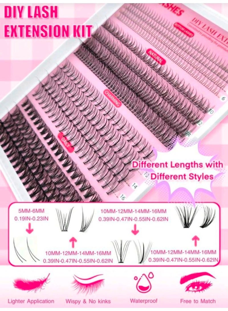 SHEIN-480pcs Individual False Eyelashes, Multiple Styles, Natural Look, 4 Designs Including Lower Lashes, Lightweight & Fluffy, 7D Pointed, 40D Cluster - Image 3