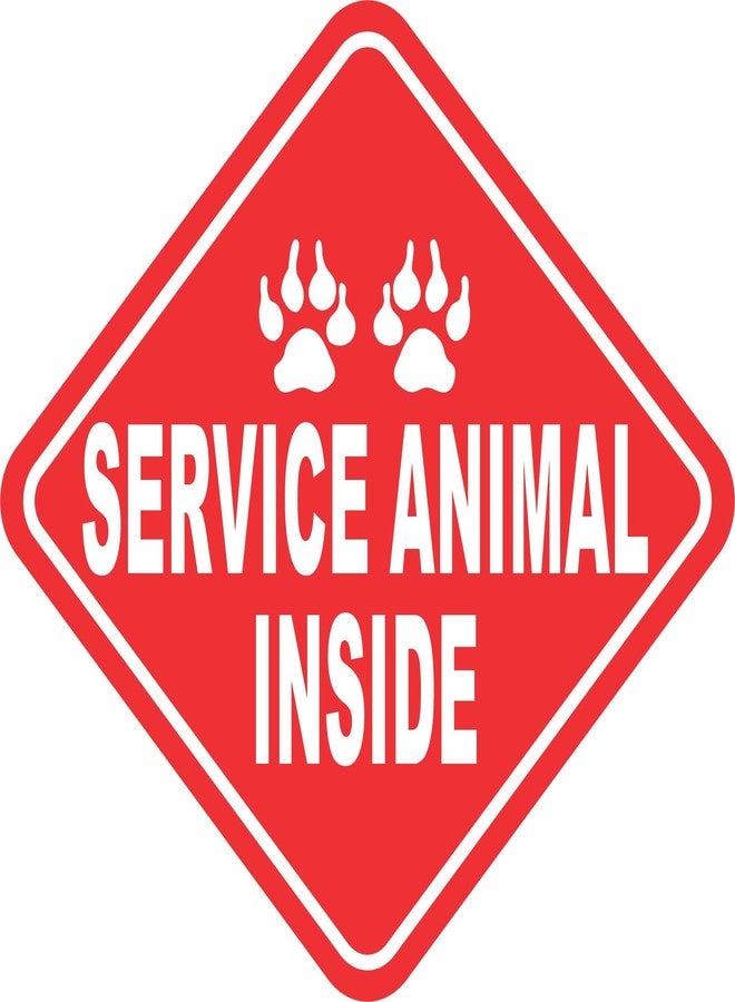 StickerTalk Service Animal Inside Vinyl Sticker, 7 inches by 7 inches - Image 1