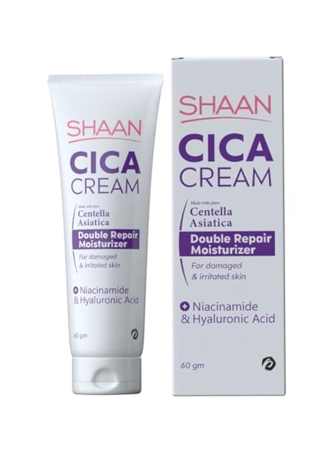 شان كريم  سيكا المصنوع من خلاصة نبات سنتيلا اسياتيكا النقية، مرطب مزدوج الإصلاح لجميع أنواع البشرة، للوجه والجسم، 60 مل