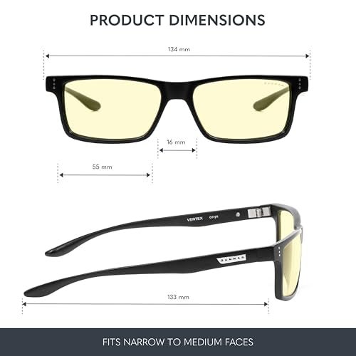 GUNNAR Premium Gaming and Computer Glasses Blocks 3598 Blue Light Vertex - Image 5