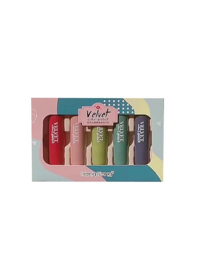 Heng Fang Lipstick Color Velvet Matte - 5 PCS