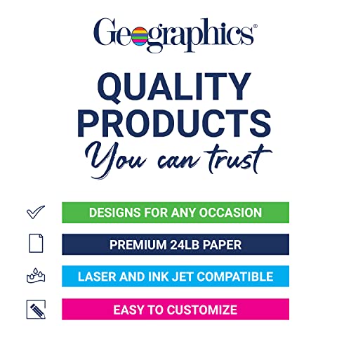 Geographics School Days Themed Archival Blank Multipurpose Letter paper with Illustrated Border, 8.5 x 11" (Pack of 100) - Image 5