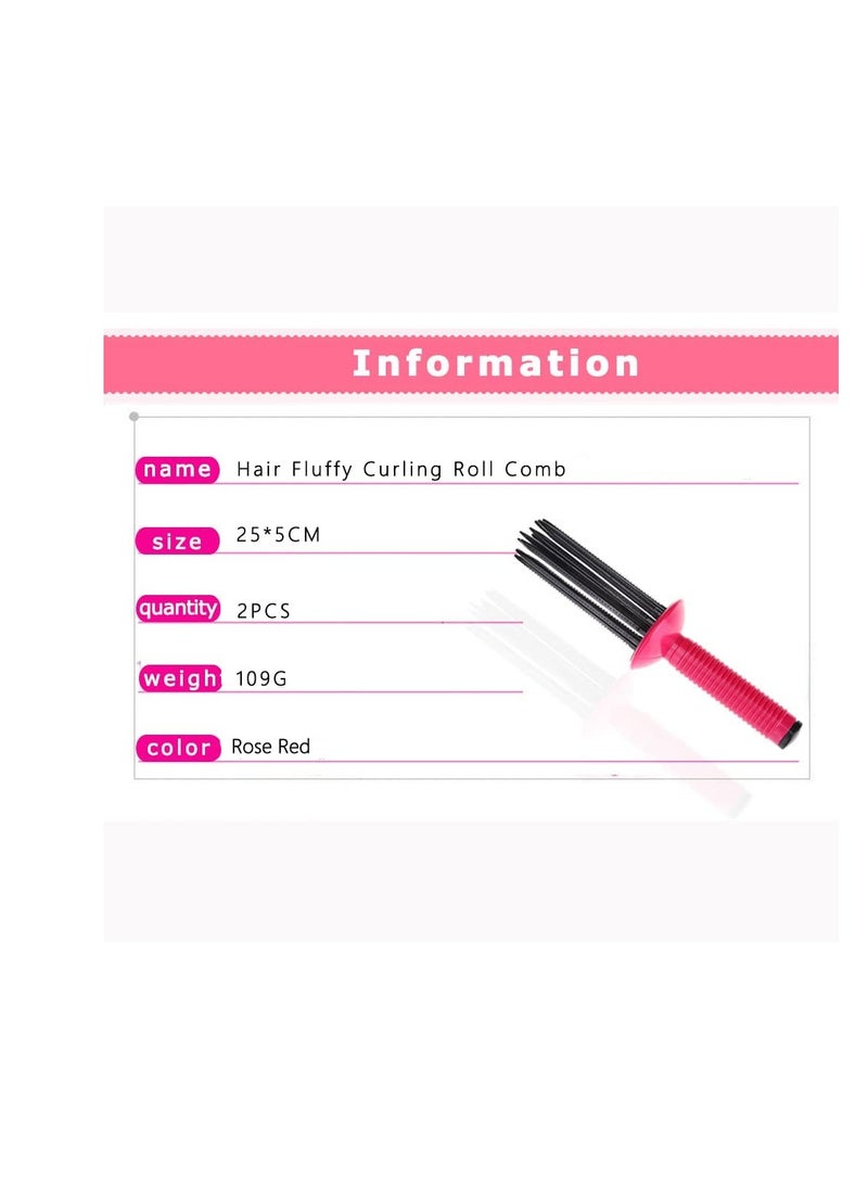 SYOSI أدوات تصفيف الشعر 17 مشط أسنان 2 قطعة مشط تجعيد الشعر المحمول المضاد للانزلاق فرشاة شعر مستديرة احترافية للاستخدام الشخصي في المنزل والسفر وصالونات الشعر - Image 5
