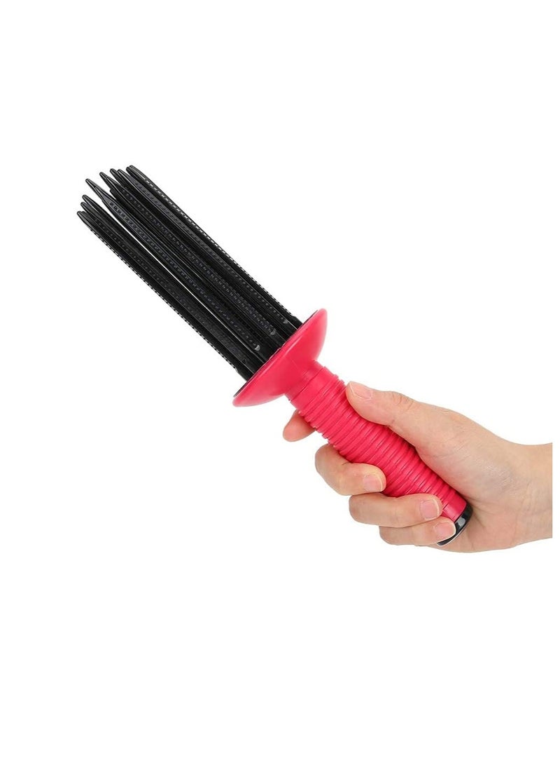 SYOSI أدوات تصفيف الشعر 17 مشط أسنان 2 قطعة مشط تجعيد الشعر المحمول المضاد للانزلاق فرشاة شعر مستديرة احترافية للاستخدام الشخصي في المنزل والسفر وصالونات الشعر - Image 1