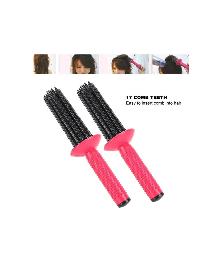 SYOSI أدوات تصفيف الشعر 17 مشط أسنان 2 قطعة مشط تجعيد الشعر المحمول المضاد للانزلاق فرشاة شعر مستديرة احترافية للاستخدام الشخصي في المنزل والسفر وصالونات الشعر - Image 2