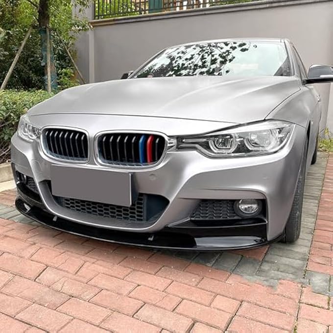FINMOKAL Black Front Bumper Lip Splitter Spoiler Body Kit Compatible with BMW 3 Series 320i F30 F31 M-Tech 2013 2014 2015-2022 - Image 3