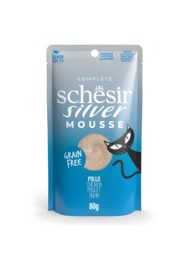 سلسلة شيسير سيلفر موس سنور كات - دجاج 6x80غ (6 أكياس)