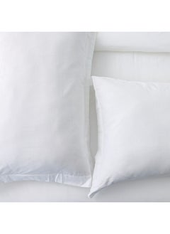 DANUBE HOME Bliss 3 - Pieces 144 TC Premium Cotton King Duvet Cover Set Soft, Breathable, And Comfortable Bedding Stylish Duvet And Pillow Shams 220 x 230 cm,50 x 75 cm White  - Image 1