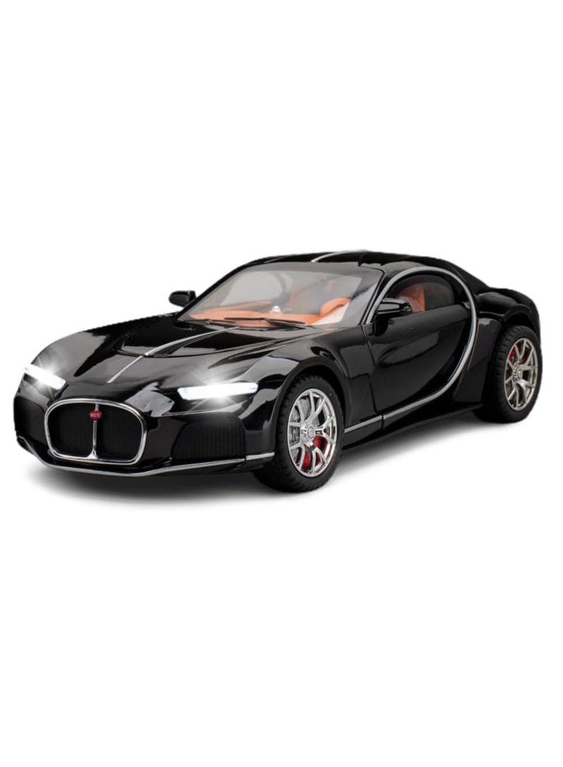 Bugatti 1:24 Scale Bugatti Atlantic Alloy Car Model Diecast Toy Vehicles for Kids, with Lights and Music，Gifts for Adults and Children, Decorative Objects, Collectibles. (as per stock)) - Image 5