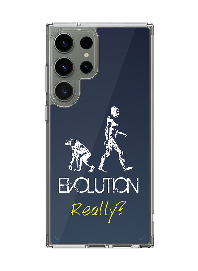 Stylizedd Classic Clear Case for Samsung Galaxy S23 Ultra , Hybrid Soft Transparent Cover [ Designed for Samsung Galaxy S23 Ultra ] - Evolution, Really (Grey) - Image 1