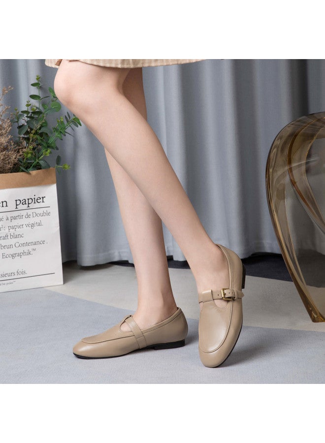 Goldlion Counter Same Style, Elegant Lamb Leather Mary Jane Commuter Shoes, Jk Uniform Shoes, Versatile Women's Flats, Little Leather Shoes - Image 5