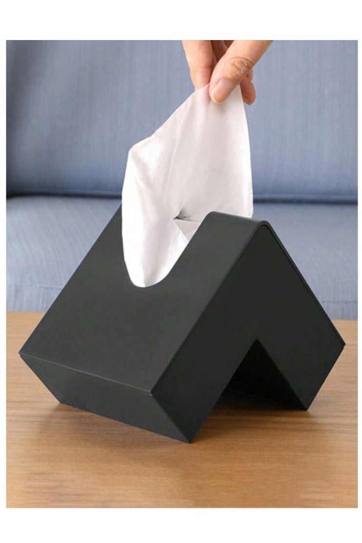 Creative L-Shaped Tissue Box Black - Image 1