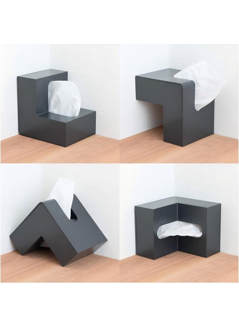 Creative L-Shaped Tissue Box Black - Image 3