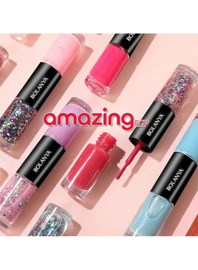 amazing.EGP Glitter Nail Polish Set No Glue Required, Beautiful Nail Art Gift for Women and Girls, Long Lasting (C112-Forest Guardian, 12ml) - Image 4