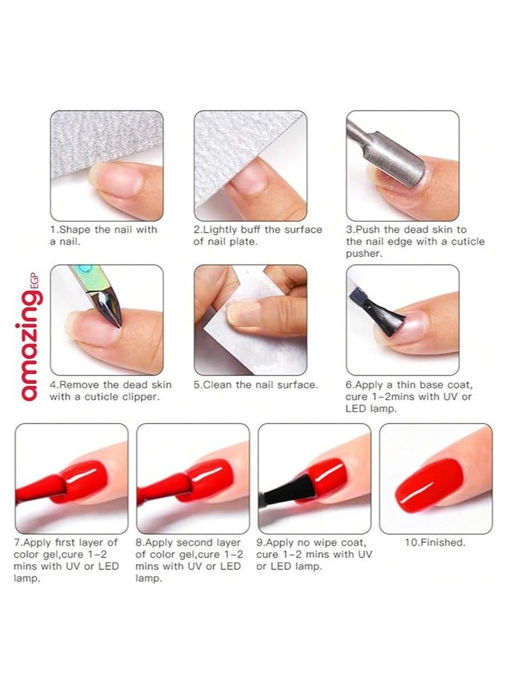 amazing.EGP Glitter Nail Polish Set No Glue Required, Beautiful Nail Art Gift for Women and Girls, Long Lasting (C112-Forest Guardian, 12ml) - Image 5