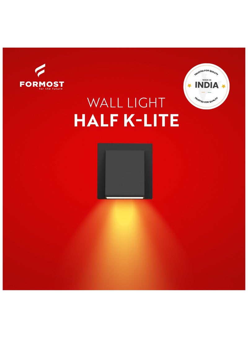 FORMOST FORMOST Half K Shape LED Wall Light Outdoor 3W | Waterproof 1 Way Up or Down Light for Outdoor Bedroom Living Room  - Image 3