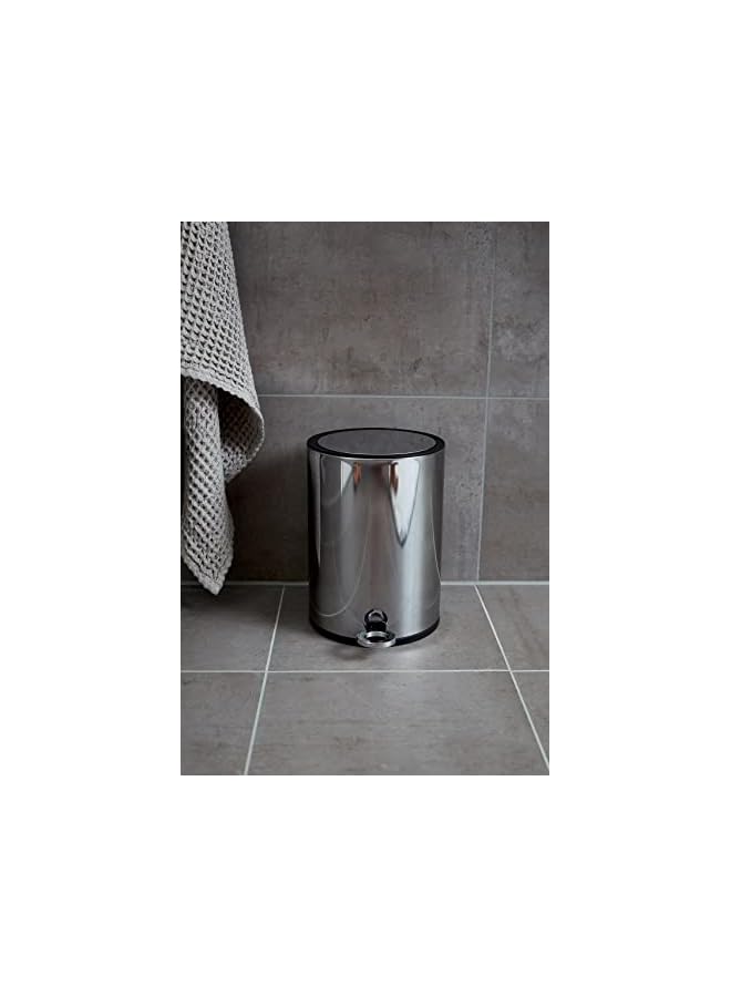Raxoom Pedal Bin Monza, Stainless Steel, Soft Close Home Garbage Can, Durable & Strong Construction, 3 Litre Capacity, 18.5x25.5x24.5cm, Shiny - Image 3