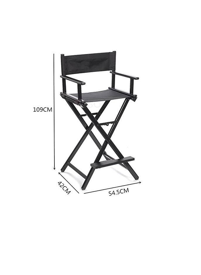 Organized Home Lightweight Aluminum Portable Professional Director Makeup Artist Chair, Foldable Aluminum Makeup Director Chair Make Up Artist Chair  - Image 2