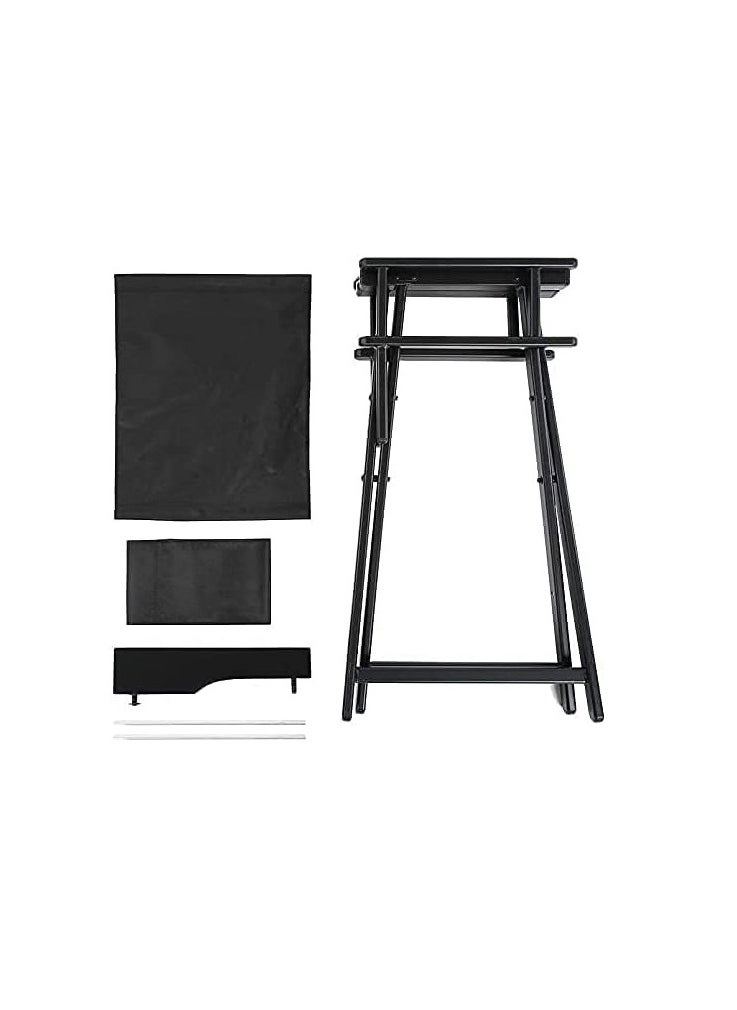 Organized Home - Lightweight Aluminum Portable Professional Director Makeup Artist Chair, Foldable Aluminum Makeup Director Chair Make Up Artist Chair - Image 1