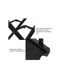 Organized Home Lightweight Aluminum Portable Professional Director Makeup Artist Chair, Foldable Aluminum Makeup Director Chair Make Up Artist Chair  - Image 3