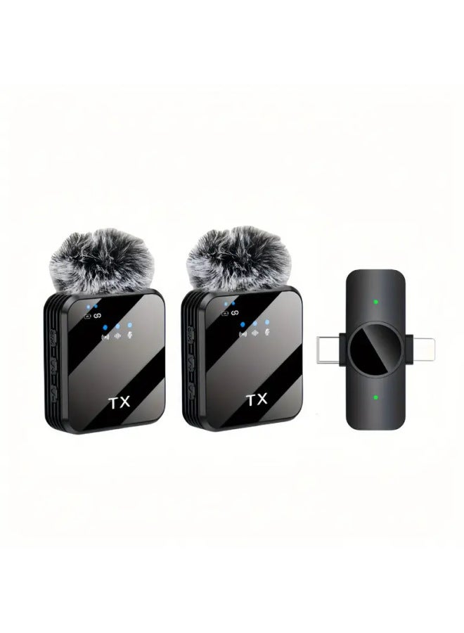 Neutral F11 Intelligent Noise Reduction Wireless Lapel Microphone Three-in-one Tiktok Microphone Outdoor Equipment - Image 1