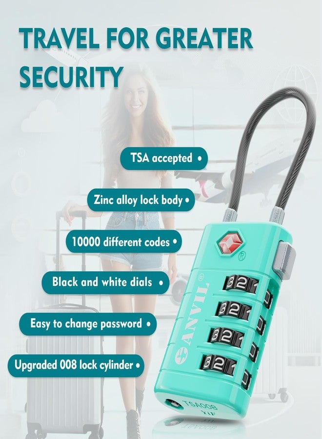 ANVIL TSA 4-Dial Luggage Locks with Search Alert: Enhanced TSA008 Core for Maximum Security, Ideal TSA for Luggage, Suitcase, Gym & General Locker Use (3, 3 Colors) - Image 5
