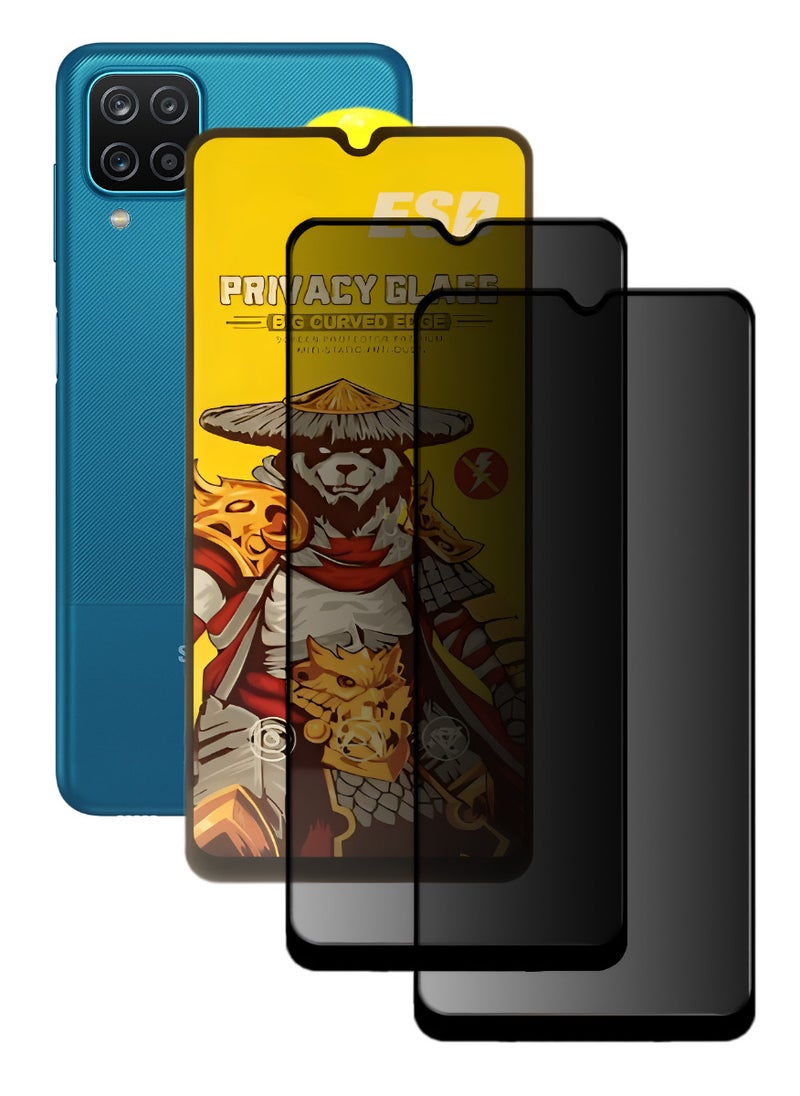 ESD 2 Pieces Tempered Dustproof Glass Screen Protector Compatible For Samsung Galaxy A12 - Image 1