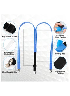 Generic Men's Led Suspenders, Light Up Suspenders 3 Flash Modes LED Glow Suspenders, Adjustable Illuminated Bow Ties with Zipper, Costume Accessory for Parties, Bars, Halloween, School, blue  - Image 2