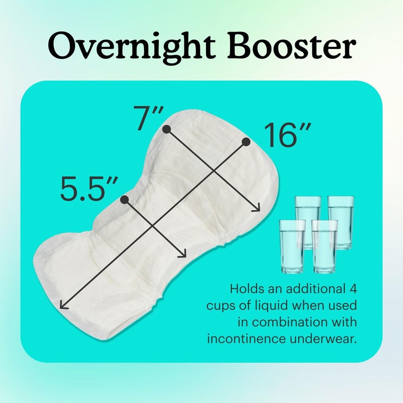 because Premium Incontinence Booster Pads for Men and Women Adds Extra Absorbency to Adult Diapers Super Soft Adhesive Strip Backing Unisex 45 Count - Image 5