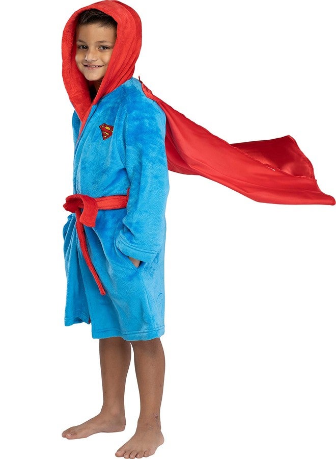 INTIMO DC Comics Boys Superman Plush Fleece Hooded Costume Robe with Cape (Superman, 10/12) - Image 5