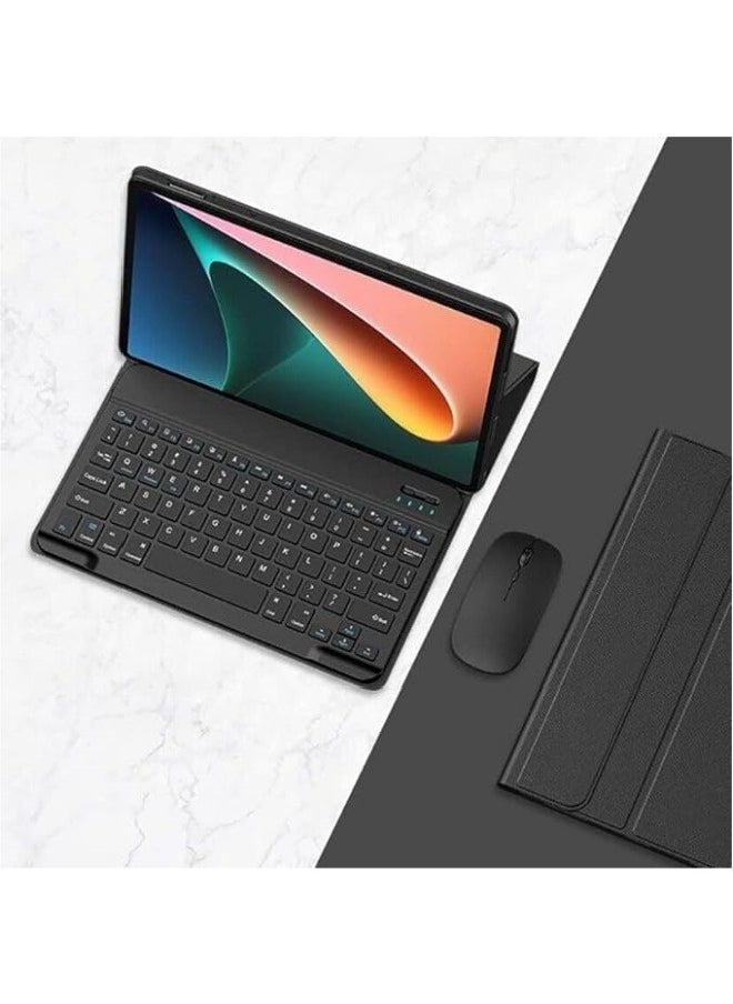 Generic - Keyboard Case Compatible with Huawei MatePad SE 11 inch 2024, Detachable Wireless Keyboard Slim Leather Smart Cover with Mouse For MatePad SE 11'' - Image 1