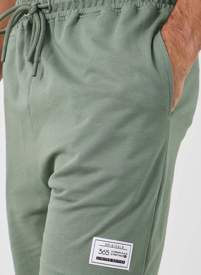 Styli Badge Detail Regular Fit Terry Shorts - Image 3