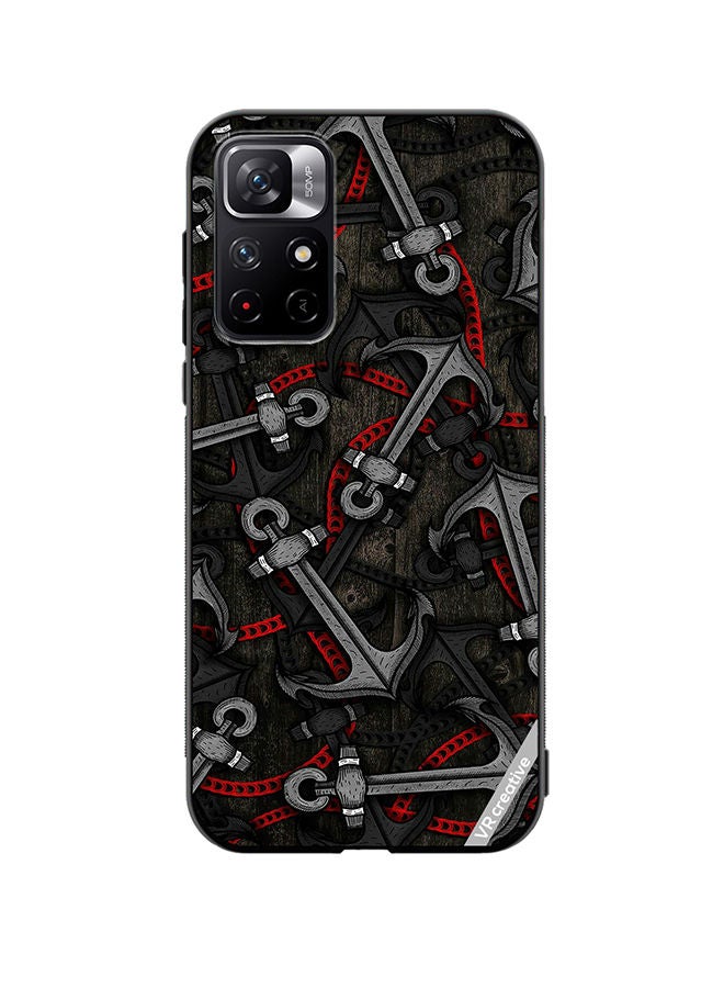 VR CREATIVE Protective Case Cover For Xiaomi Redmi Note 11T 5G Anchor Leggings Design Multicolour - Image 1