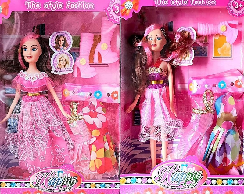 Cri8Hub Combo Trending New Happy Fashion Doll Set with Accessories Playset & Dolls House for Girls, Dolls Set for Kids Girls and Boys(Dolls for Girls) - Image 1