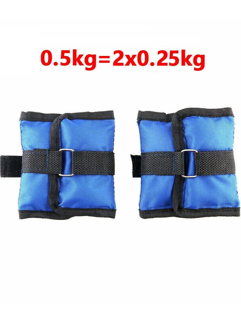 UFIT Double Ankle & Wrist Sand Weights With Carry Bag, Blue 0.5KG (0.25KG×2PCS) - Image 5