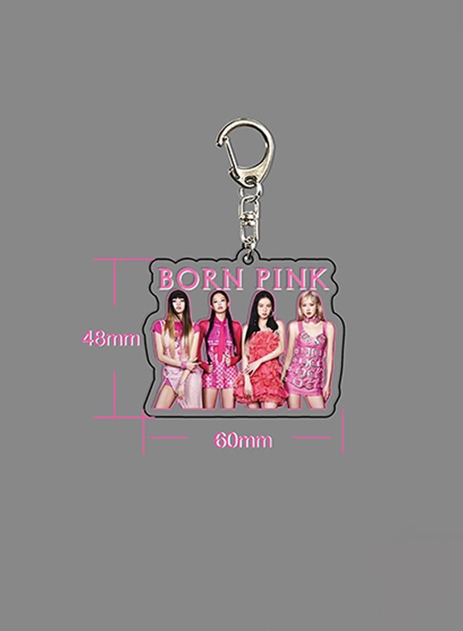 1Pcs Blackpink New Album Bron Pink key Chain  Acrylic Ornaments - Image 4