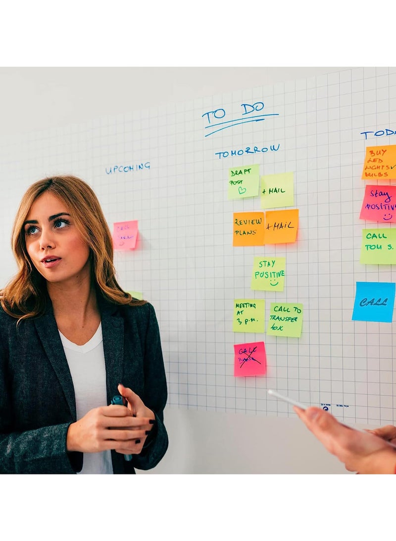 فوميمو 400 قطعة من الملاحظات اللاصقة، ورق ملاحظات فائق الالتصاق 75mm x 75mm، علامات تبويب للكتب، وسادات ذاتية اللصق بالوان زاهية، 2 ضعف قوة اللصق، سهلة التركيب للمنزل واللوازم المدرسية والمنتجات المكتبية - Image 3