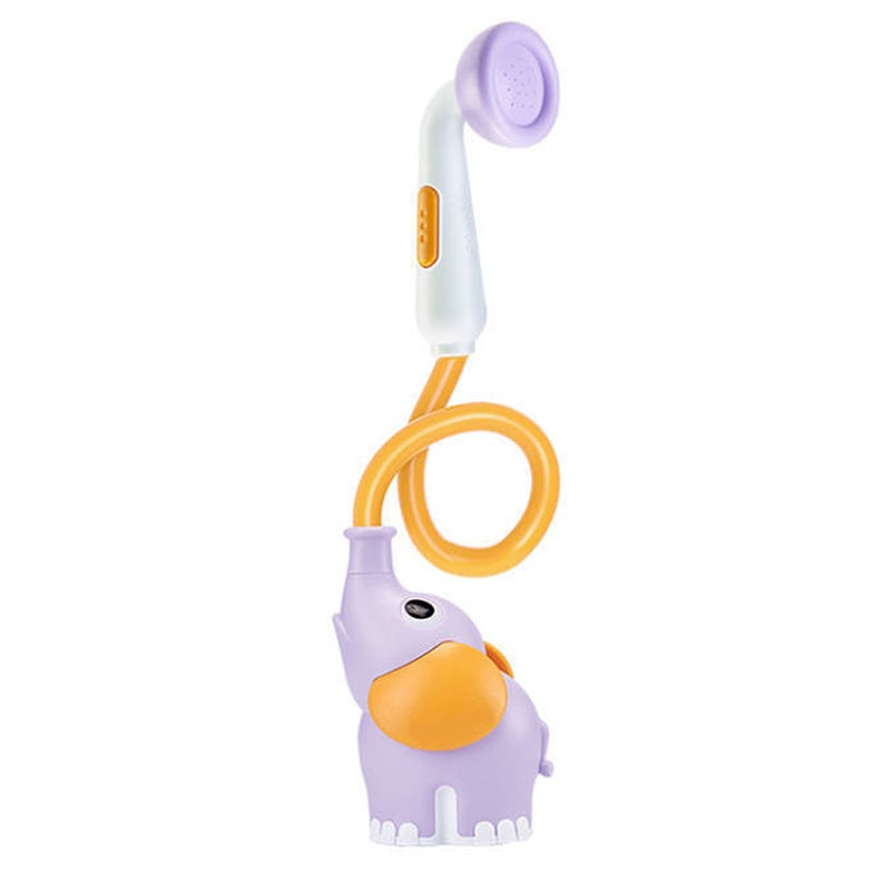 Kid's Bath Watering Toy Elephant Water Pump with Trunk Spout Rinser Baby Bath Shower Head Bathtub Pool Toy for Infants - Image 1