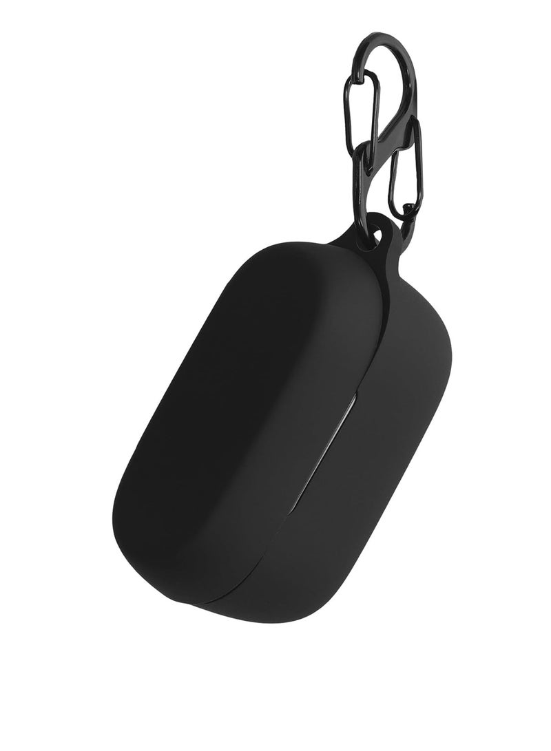 Silicone Case for Jabra Elite 2 Case, Shockproof Protective Case and Skin Protective Case Cover for Jabra Elite 4 with Keychain (Black) - Image 1