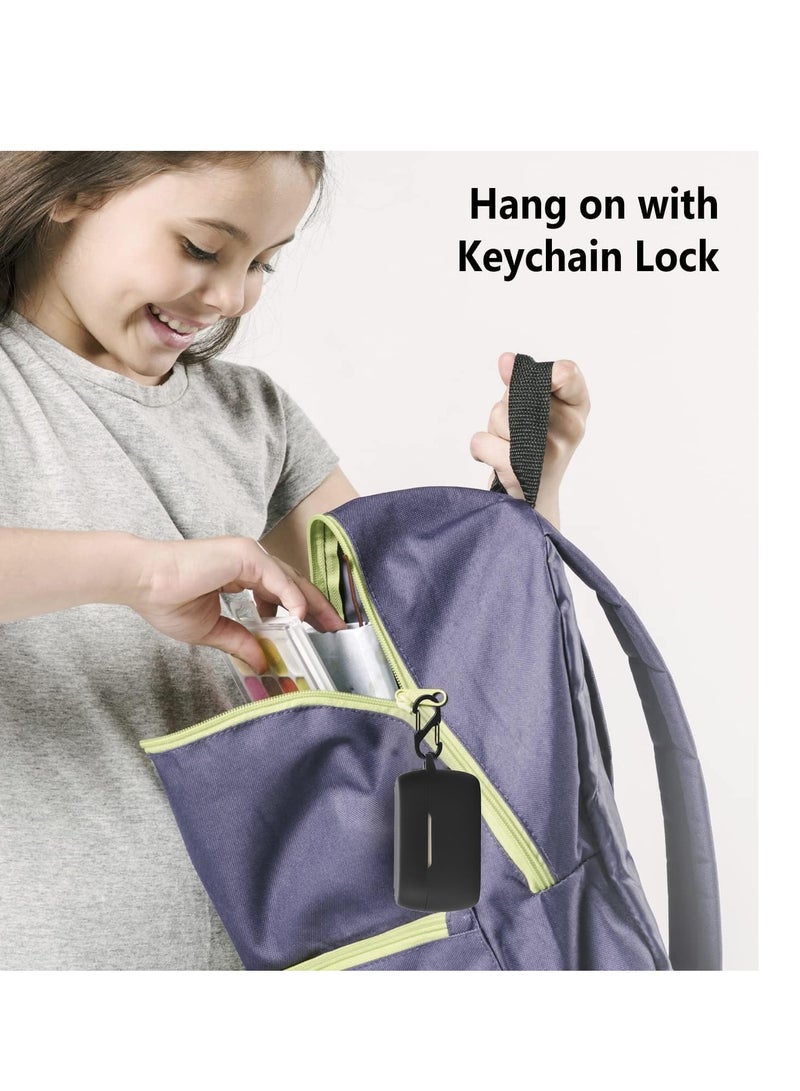 Silicone Case for Jabra Elite 2 Case, Shockproof Protective Case and Skin Protective Case Cover for Jabra Elite 4 with Keychain (Black) - Image 3