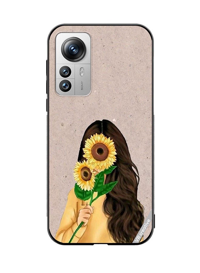 VR CREATIVE Protective Case Cover For Xiaomi 12X Sunflower2 Design Multicolour - Image 1