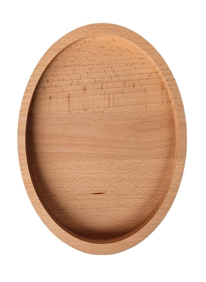 efo Wooden Round Candle Plate - Accessory Tray - Table Centrepiece Decorative Tray - Desktop Organizer for Office Supplies - Serving Platters for Parties - Home Decor Accessories - fi 7.9” - Image 1