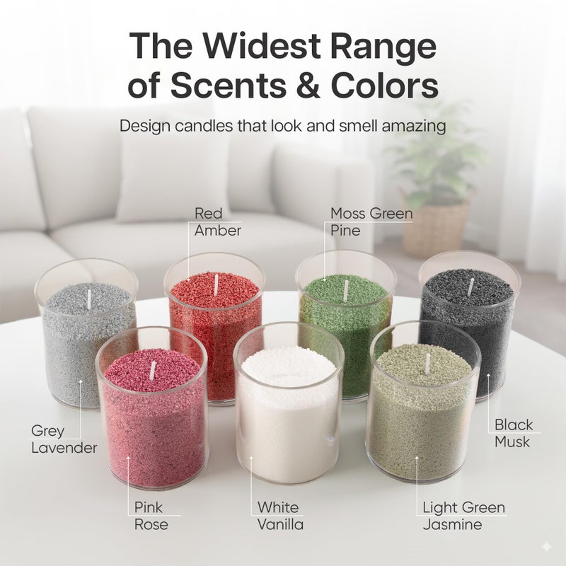 comforder Scented Candle Sand with Wicks, Pearled Candle, Wax Granules, 14oz Sand Wax Granules + 4 Wicks (Pink, Rose) - Image 4