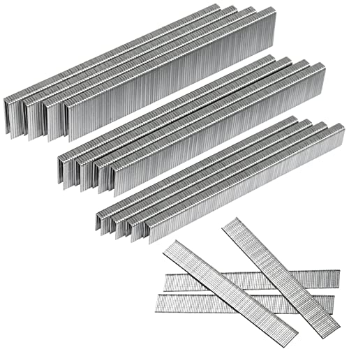 SITLDY 18 Gauge 1600-Count, 1/4 Inch Narrow Crown Staples (1/2"+3/4"+1") and Brad Nails (5/8"), 400 per Size, Galvanized - Image 1