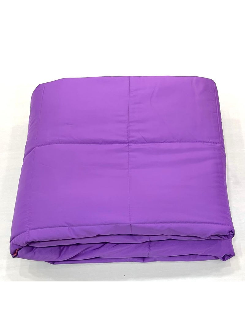 Bombay Dyeing - Bombay Dyeing Slumber Reversible Single Bed 100% Polyester Micro Quilted Nano Silicon Gel Fiber Comforter (150cm x 229cm) (Purple) - Image 1