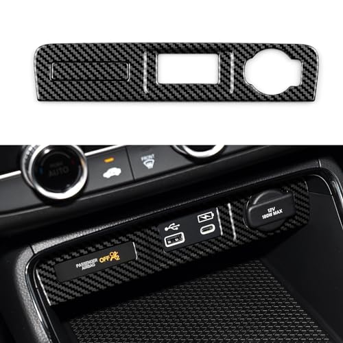 BRMYL USB Power Charger Cover Decals for 2023 2024 2025 2026 Honda CRV Accessories CRV ABS Carbon Fiber Interior Stickers - Image 1