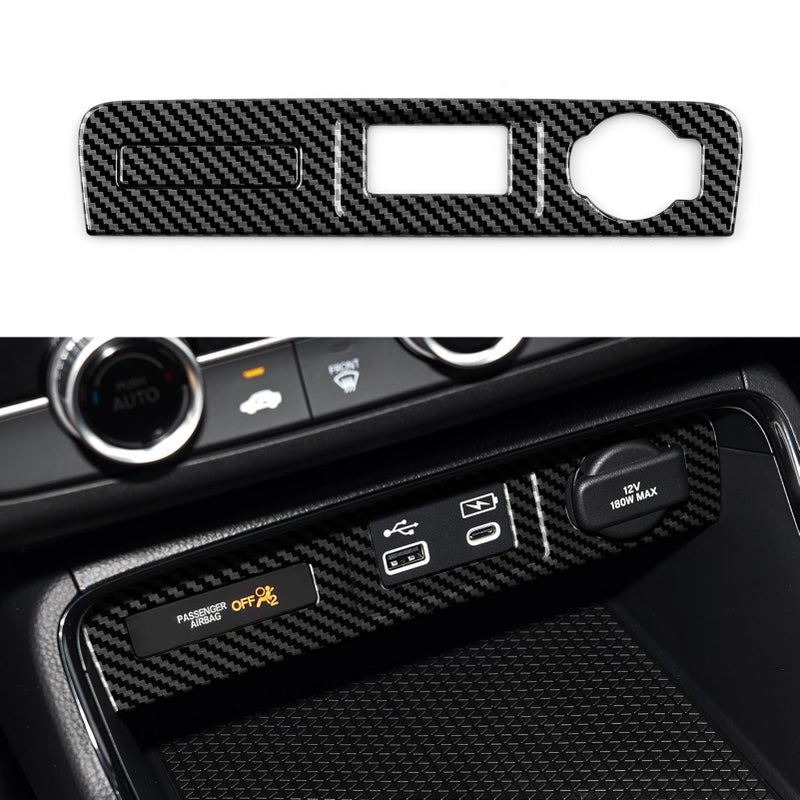 BRMYL USB Power Charger Cover Decals for 2023 2024 2025 2026 Honda CRV Accessories CRV ABS Carbon Fiber Interior Stickers - Image 3