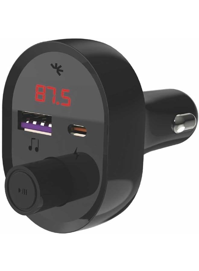 MOOGMAX Mp3 Bluetooth And Car Charger With Multi Charging Ports (Type-C Pd And Usb) 20W, With Type-C Iphone Charging Cable  - Image 1