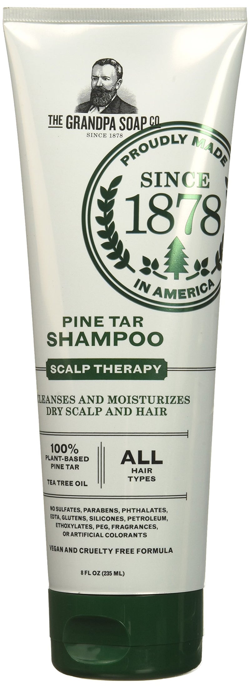 Grandpa's Soap Company Wonder Pine Tar Shampoo, 8 Ounce - Pack of 2